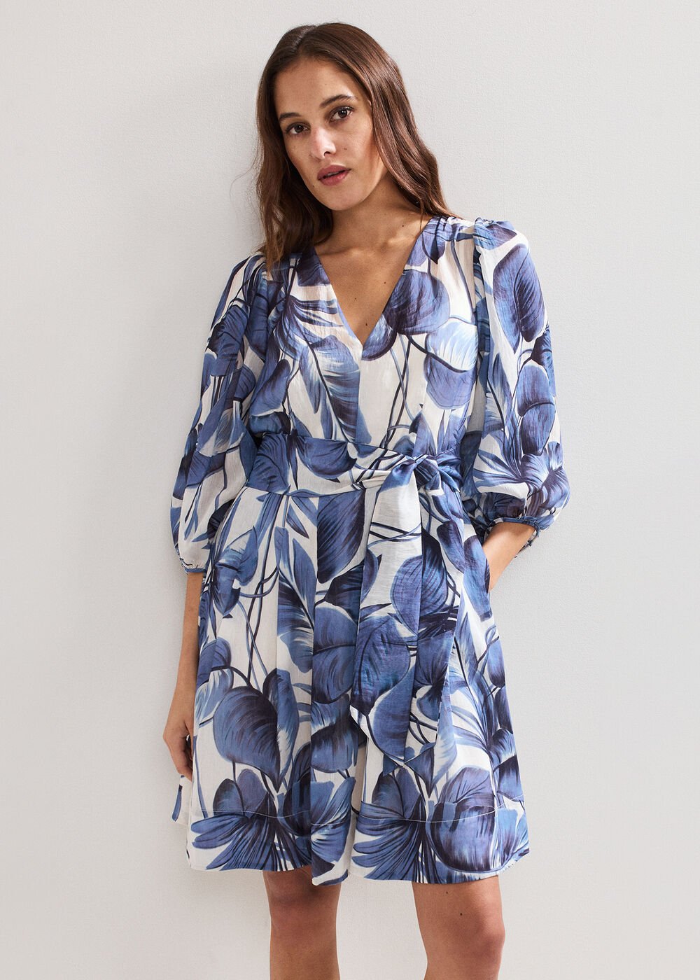 Kaya Printed Dress Blue
