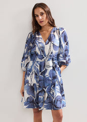 Kaya Printed Dress Blue