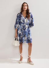 Kaya Printed Dress Blue