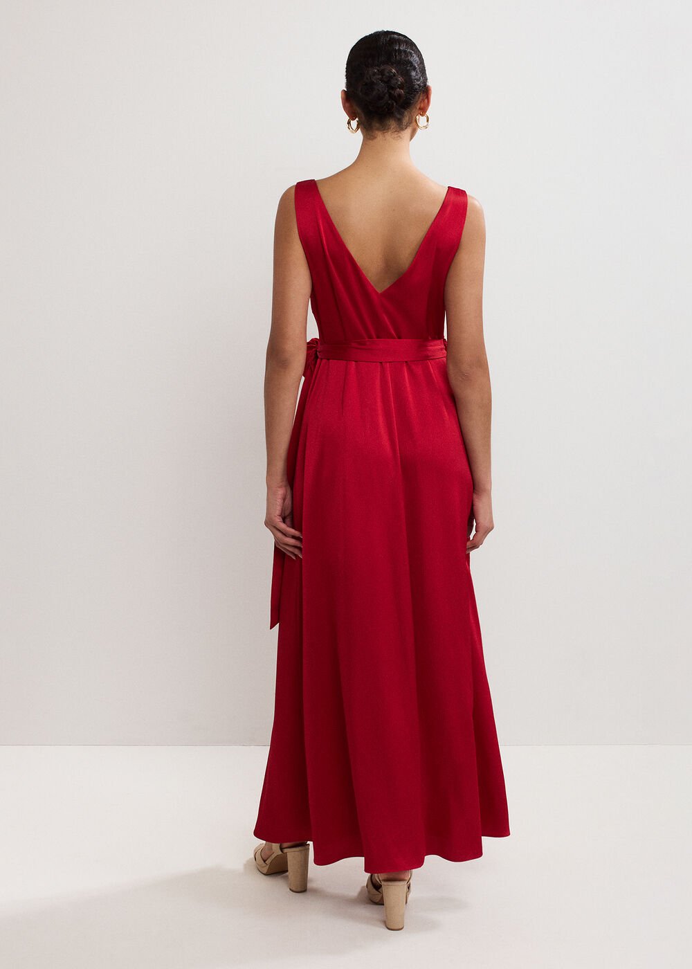 Emlyn Pleated Dress Red