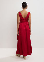 Emlyn Pleated Dress Red