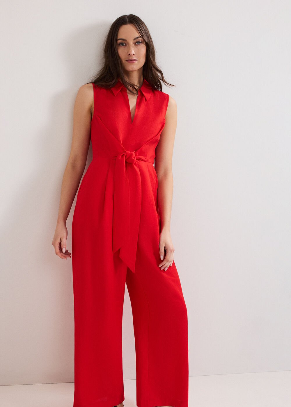 Becky Tie Front Jump Red