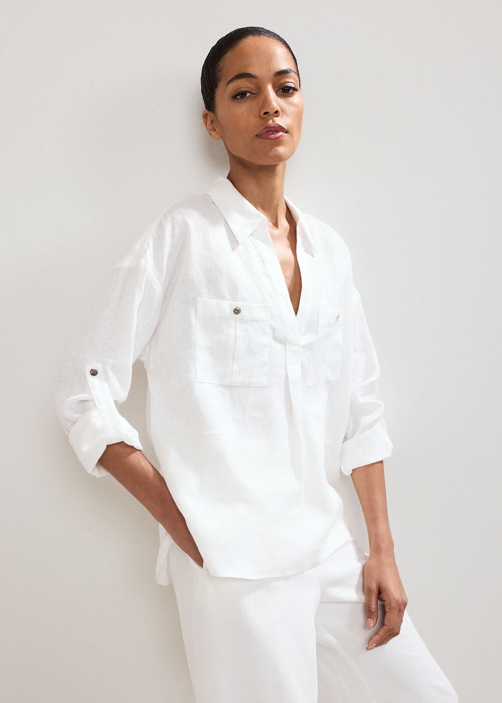 Arla Linen Shirt White