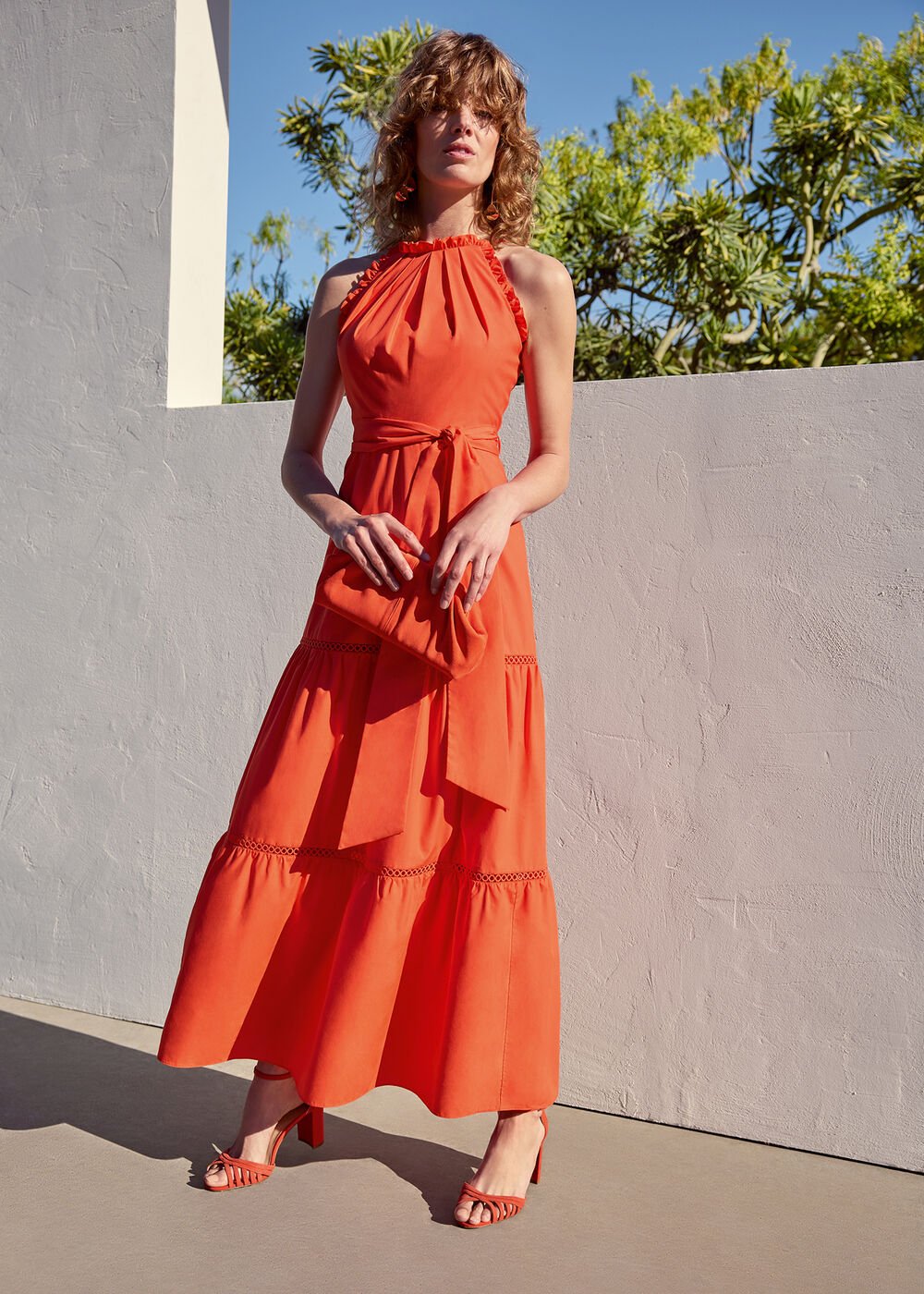 Nolia Cotton Dress Orange