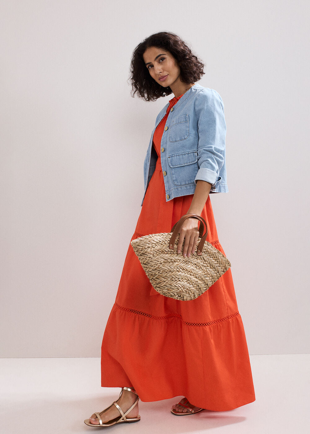 Nolia Cotton Dress Orange