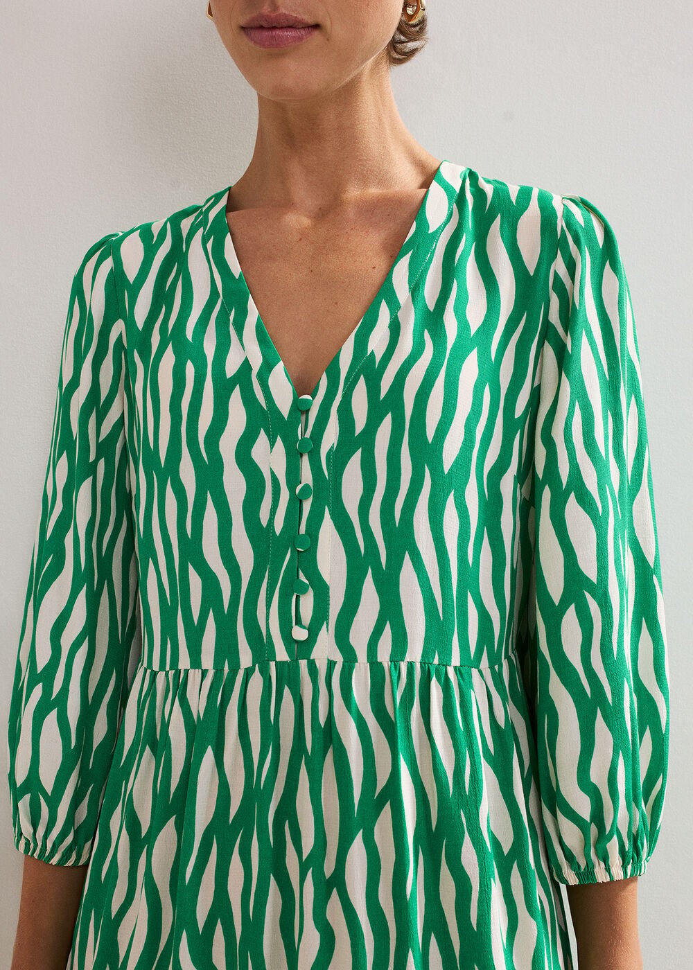 Penele Squiggle Dress Green