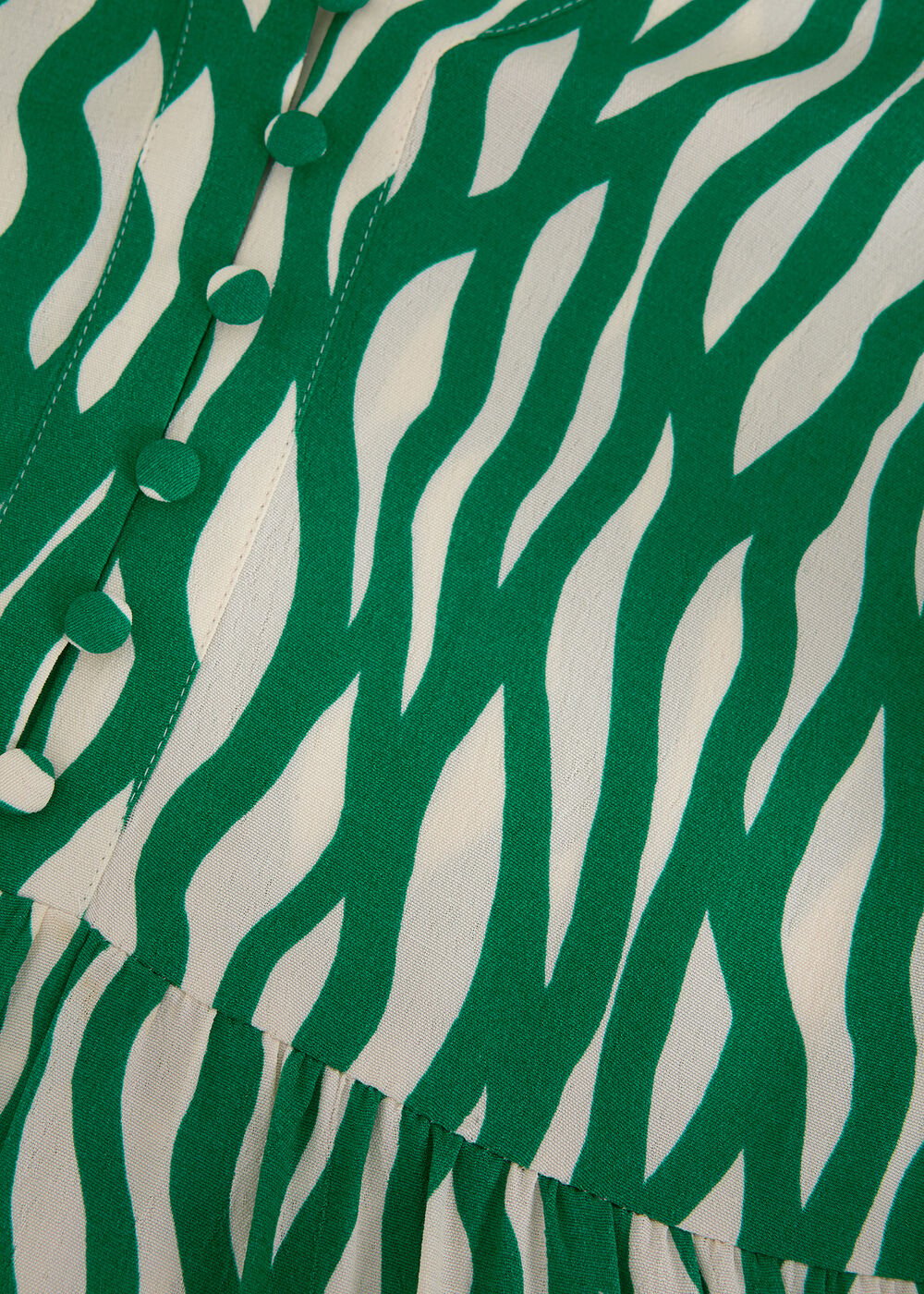 Penele Squiggle Dress Green