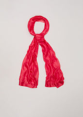 Satin Trim Scarf Coral
