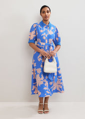 Petite Floral Dress Blue