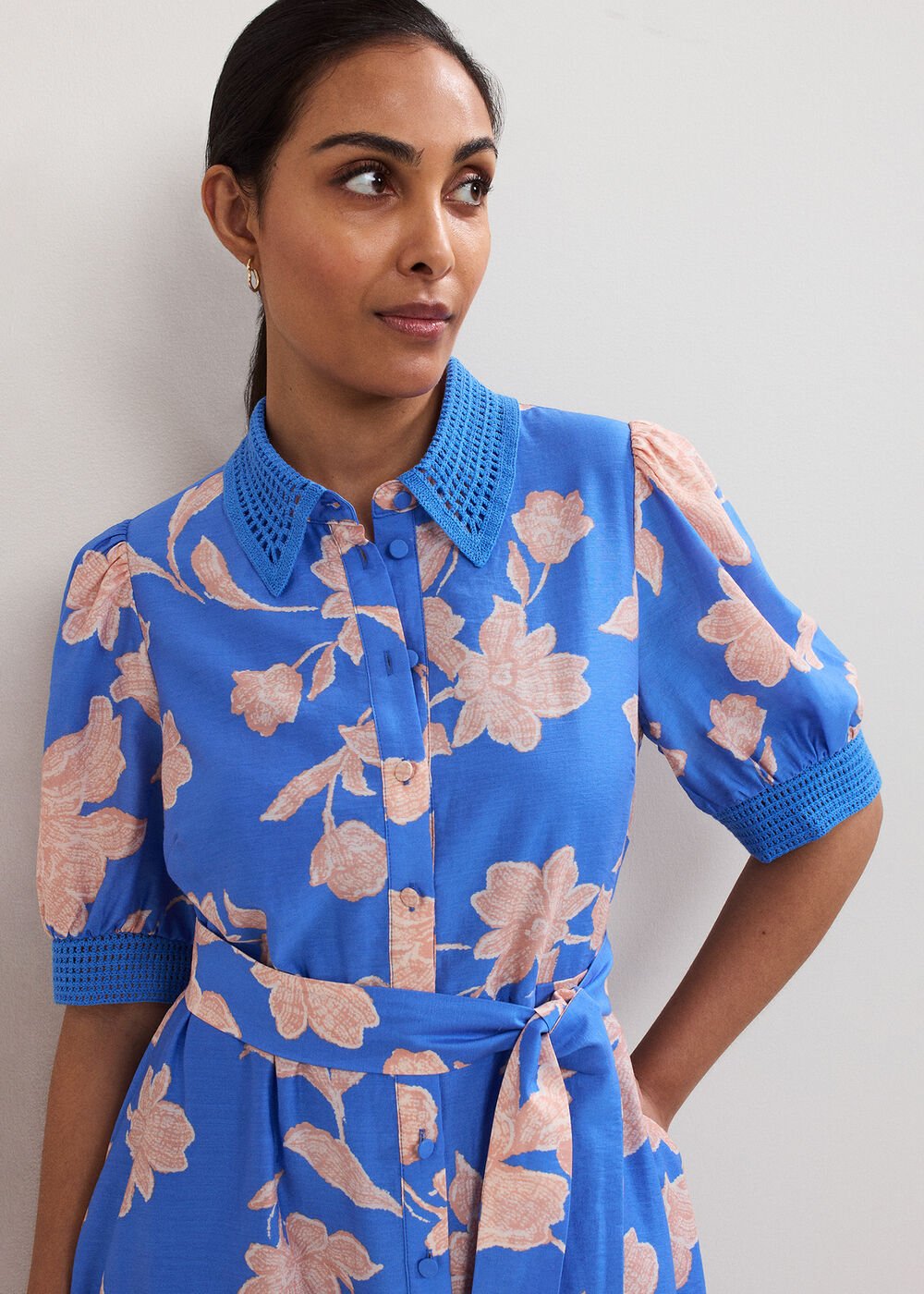 Petite Floral Dress Blue