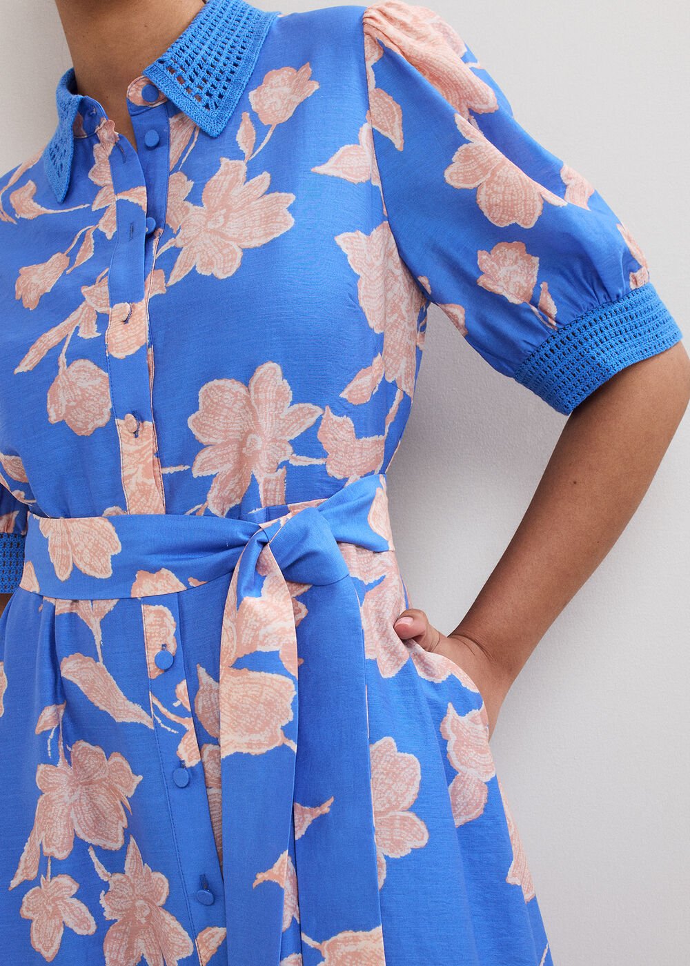 Petite Floral Dress Blue
