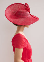 Twist Back Statement Fascinator Coral