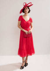 Twist Back Statement Fascinator Coral