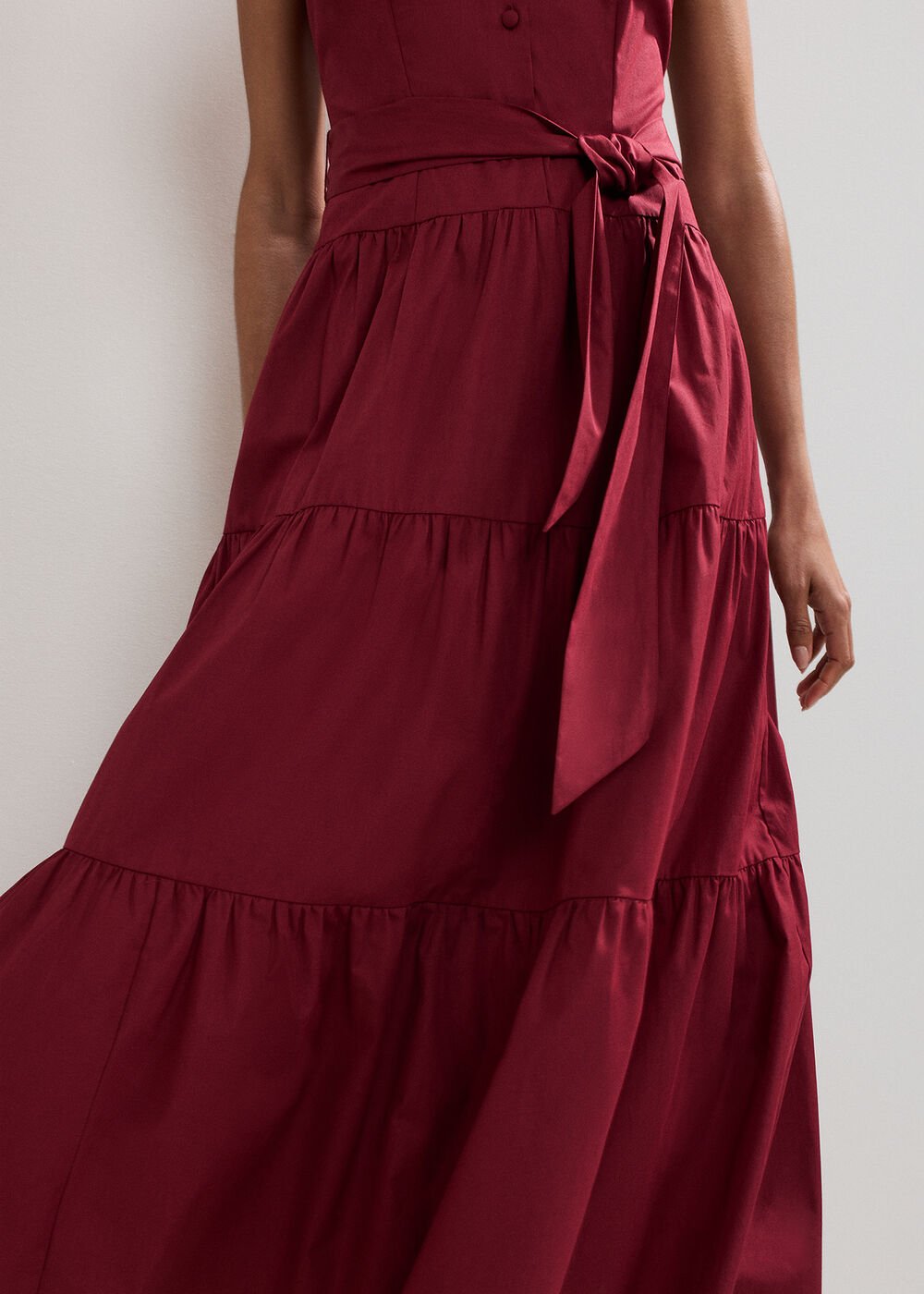 Clarissa Midi Dress Burgundy