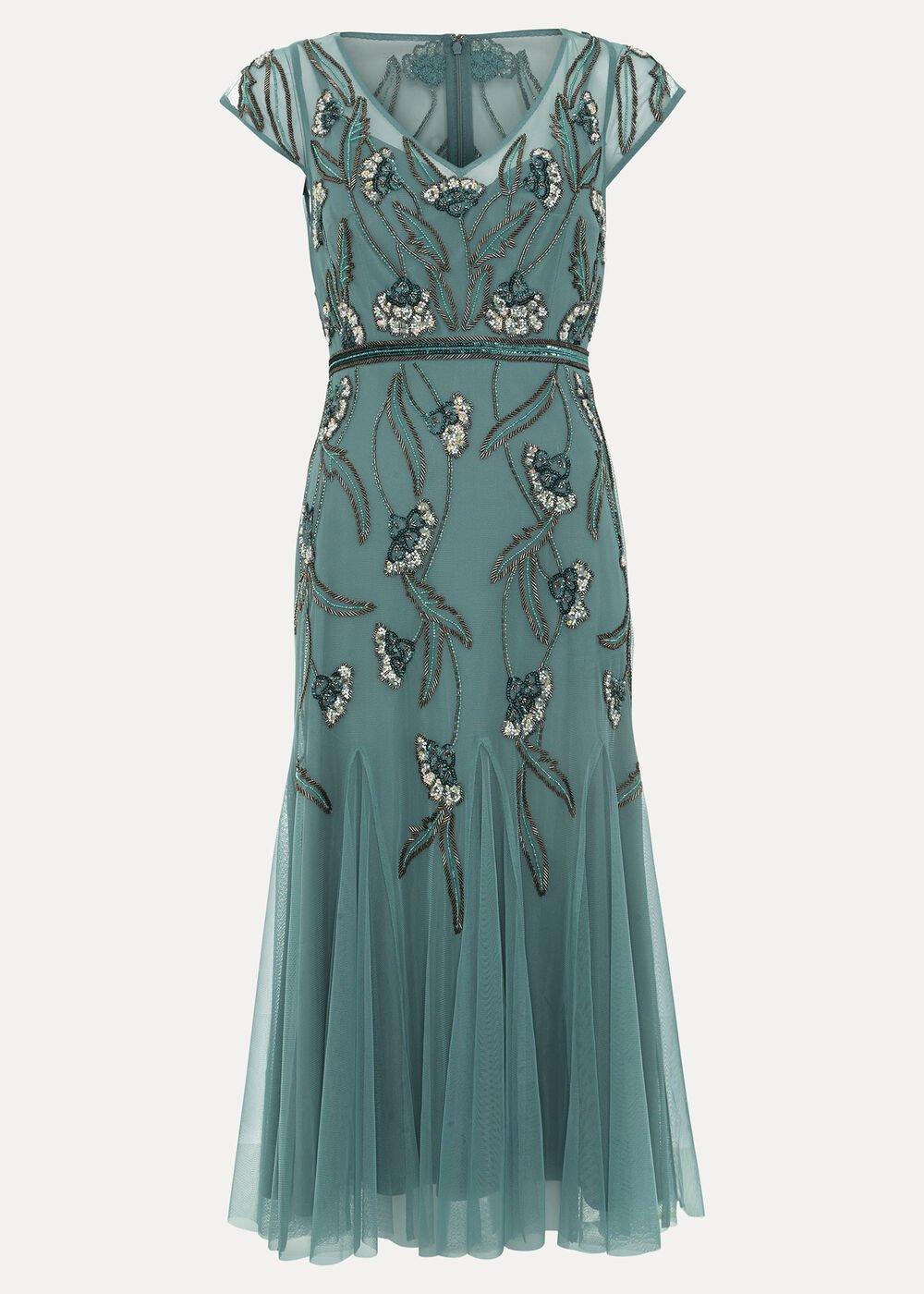 Evonne Beaded Dress Pale Green