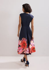 Rakhi Scuba Dress Navy