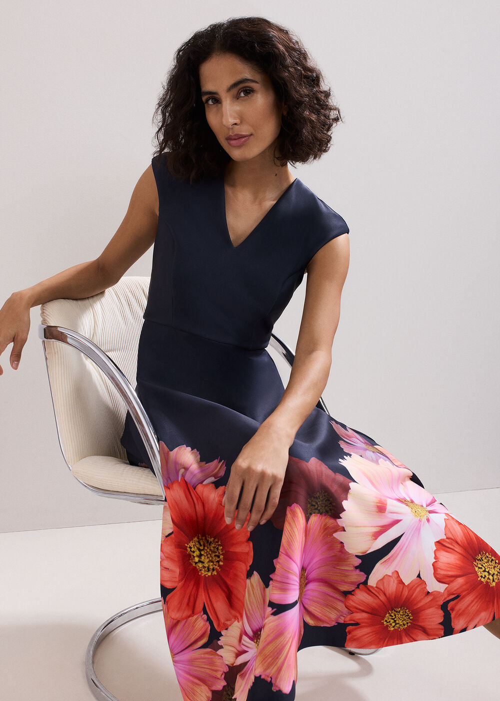 Rakhi Scuba Dress Navy