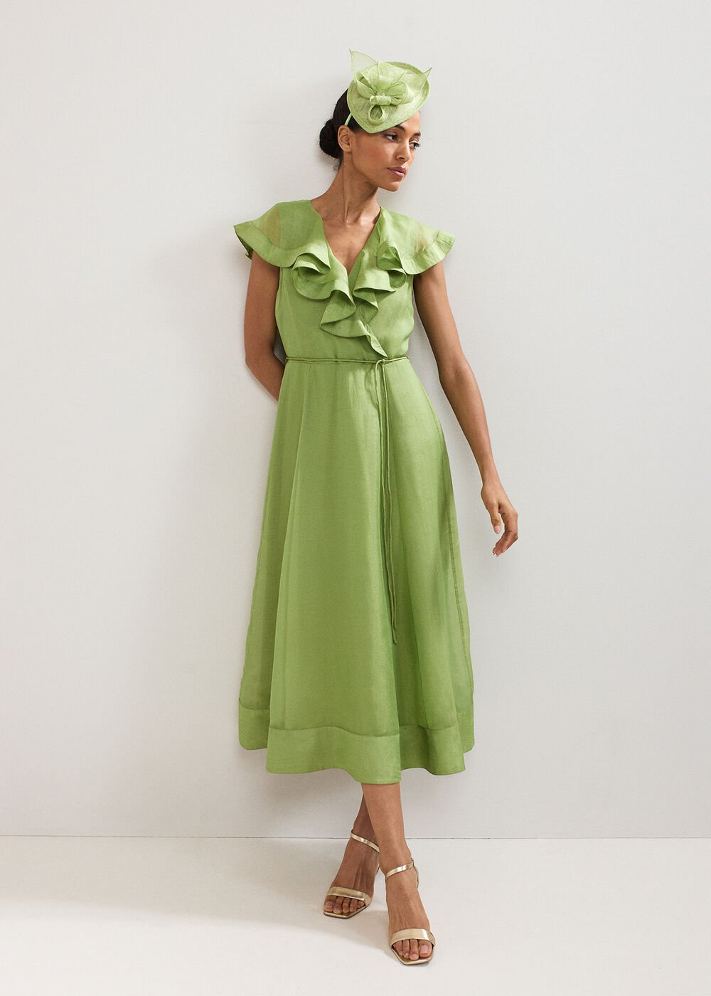 Mini Oval Fascinator Pale Green