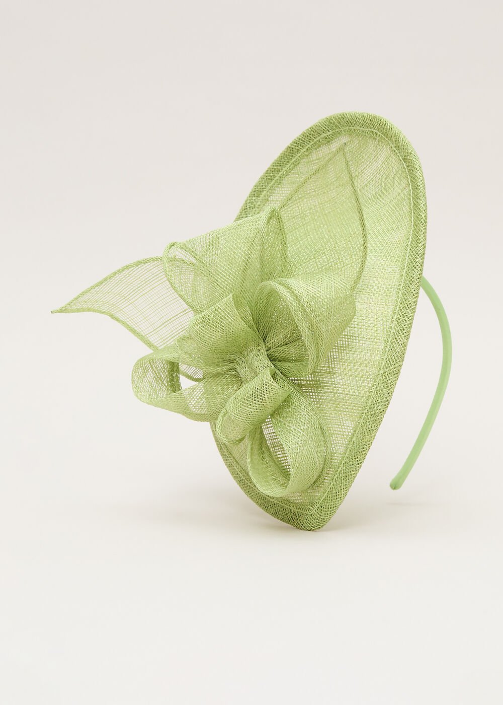 Mini Oval Fascinator Pale Green