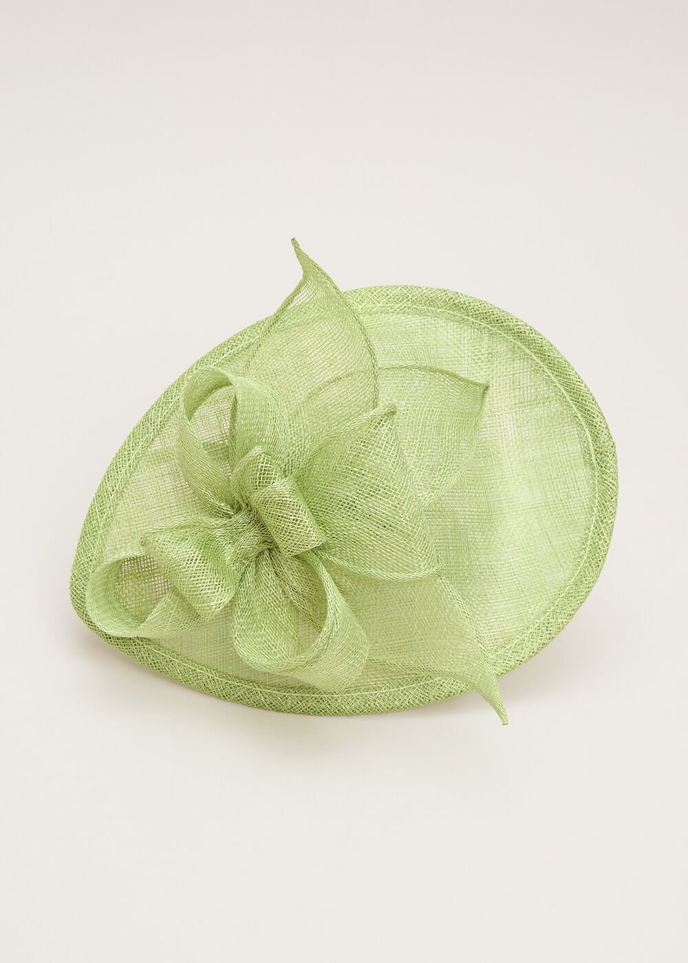 Mini Oval Fascinator Pale Green