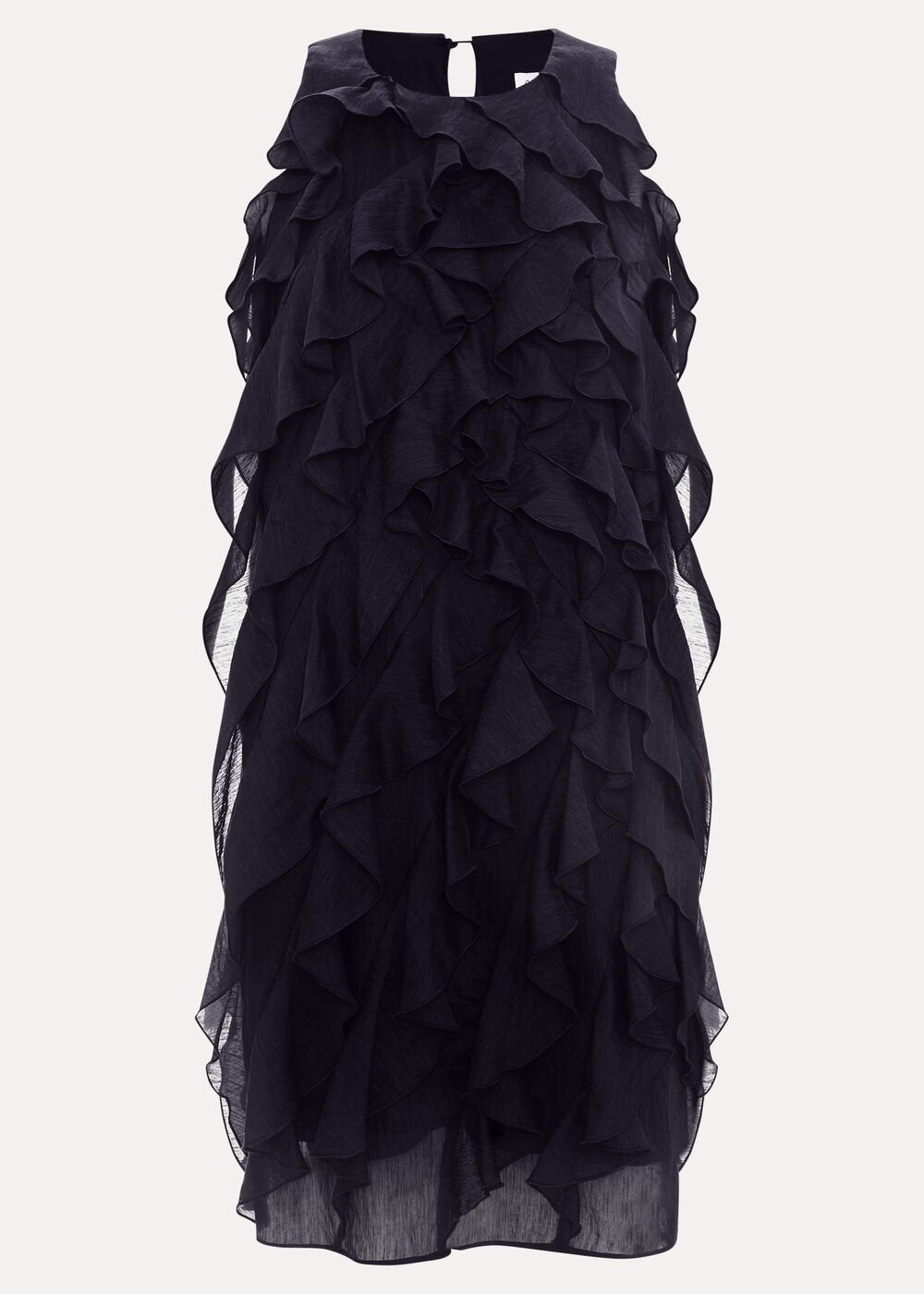 Latara Ruffle Dress Navy