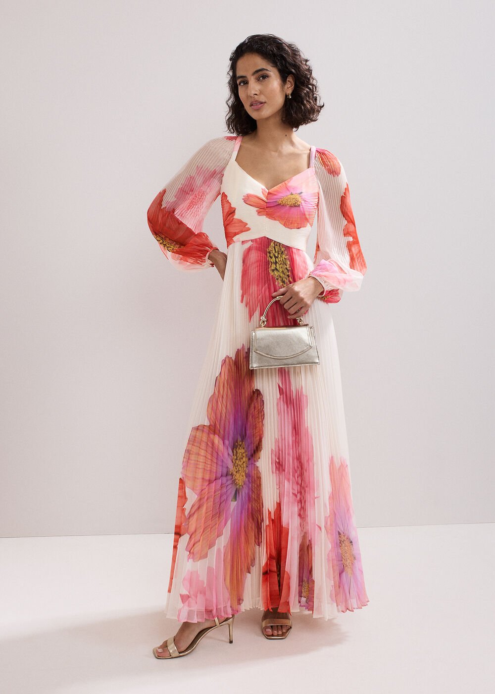 Reanna Pleated Dress Ivory