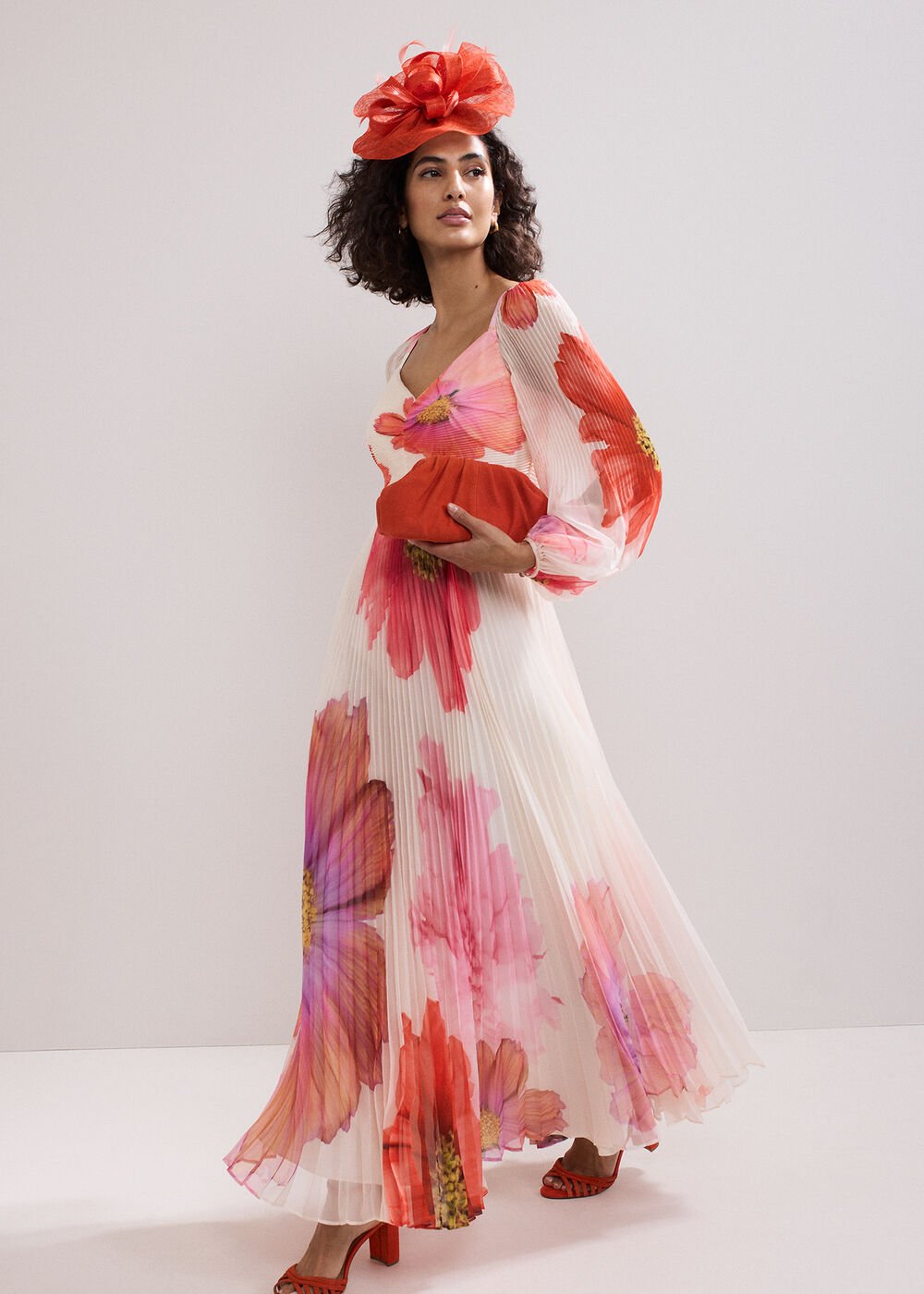 Reanna Pleated Dress Ivory