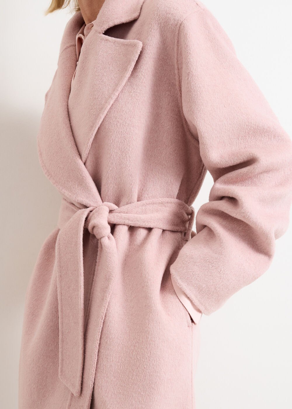Darcy Pink Wool Coat Pink
