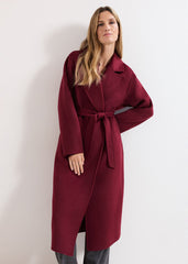 Darcy Wool Coat Dark Red