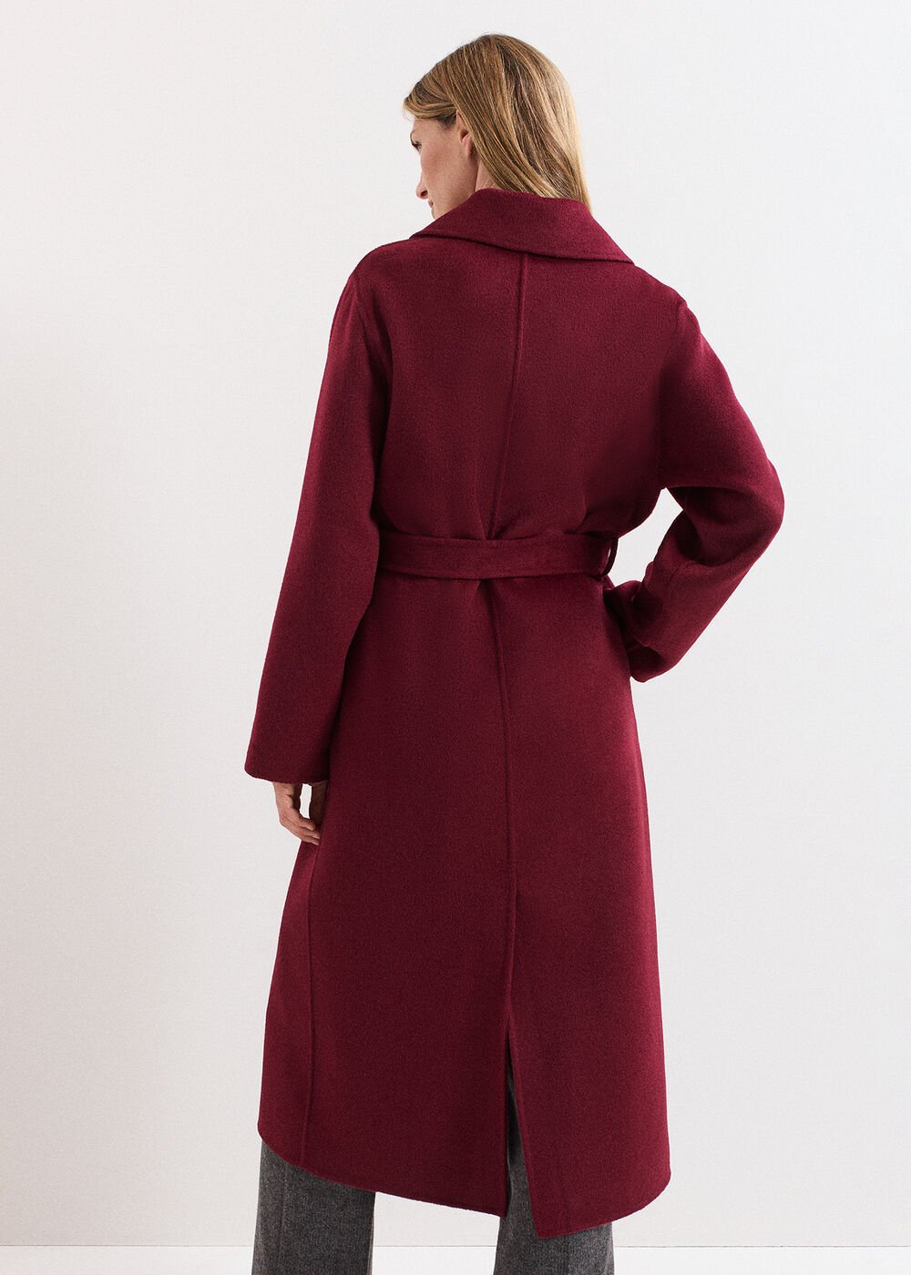 Darcy Wool Coat Dark Red