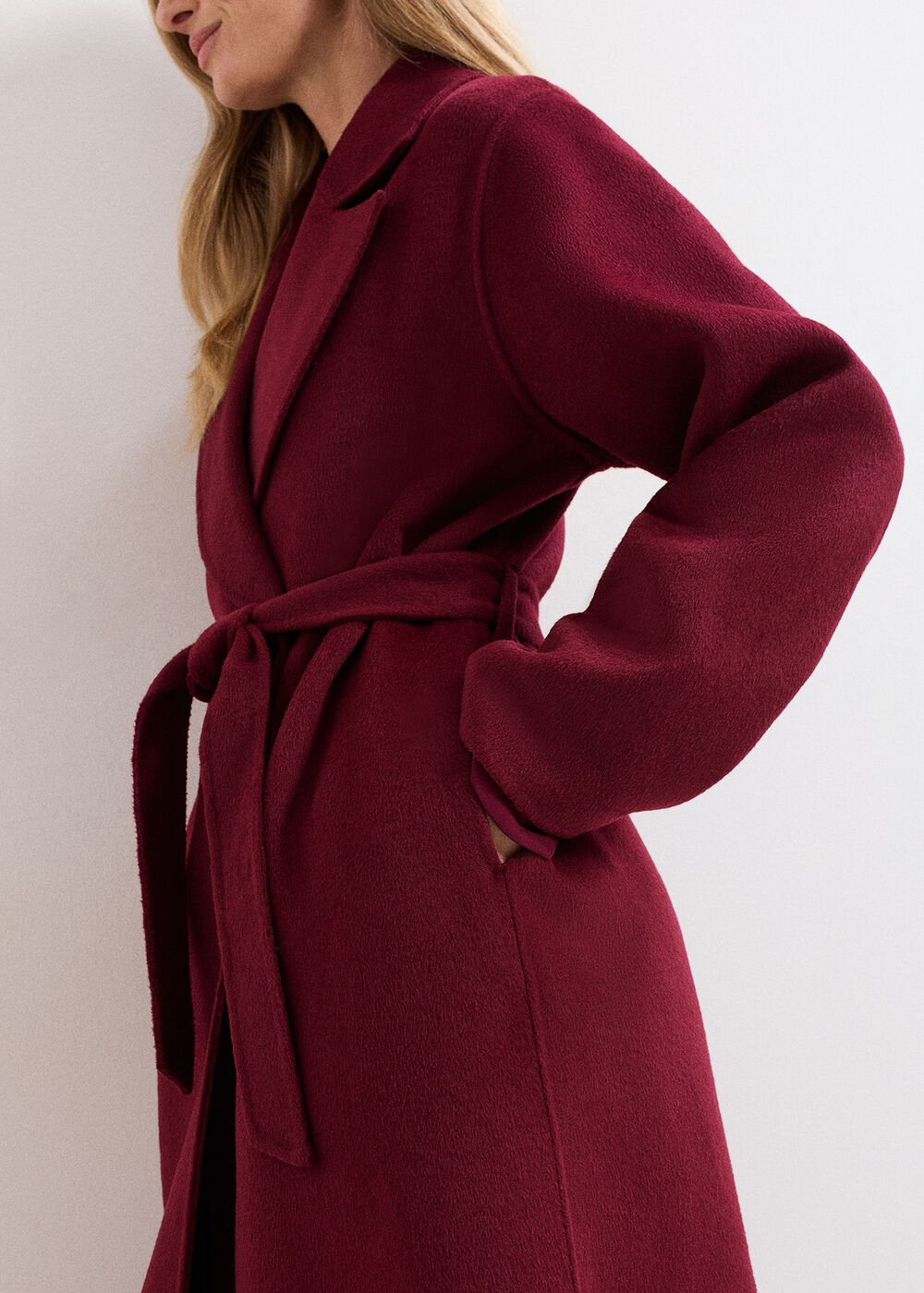 Petite Darcy Coat Dark Red