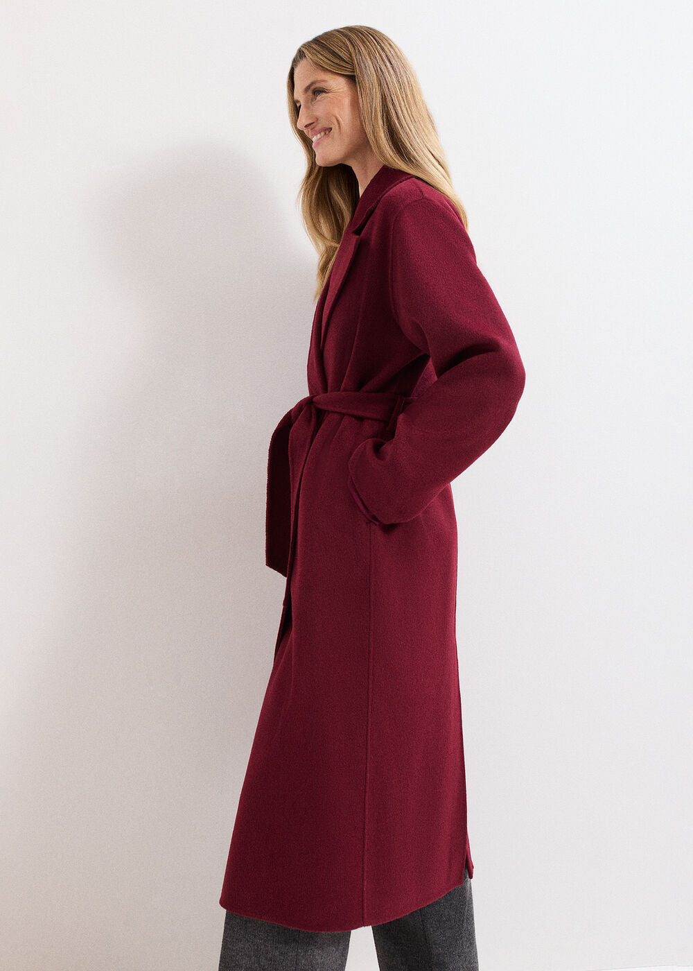 Petite Darcy Coat Dark Red
