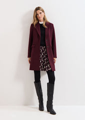 Lydia Wool Coat Burgundy