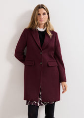 Lydia Wool Coat Burgundy