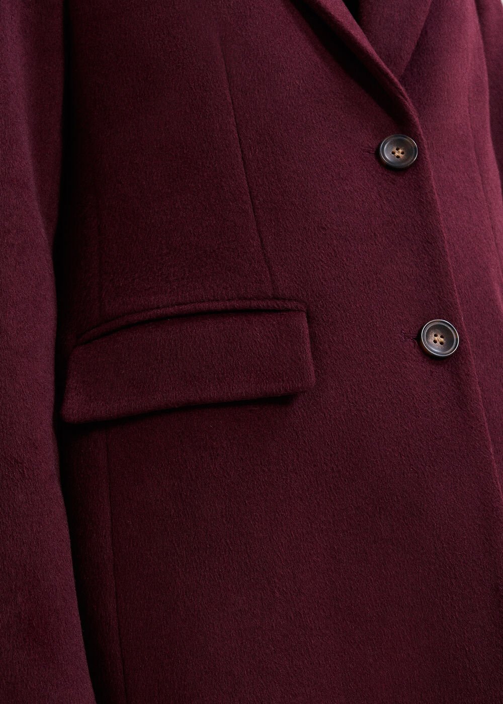 Lydia Wool Coat Burgundy