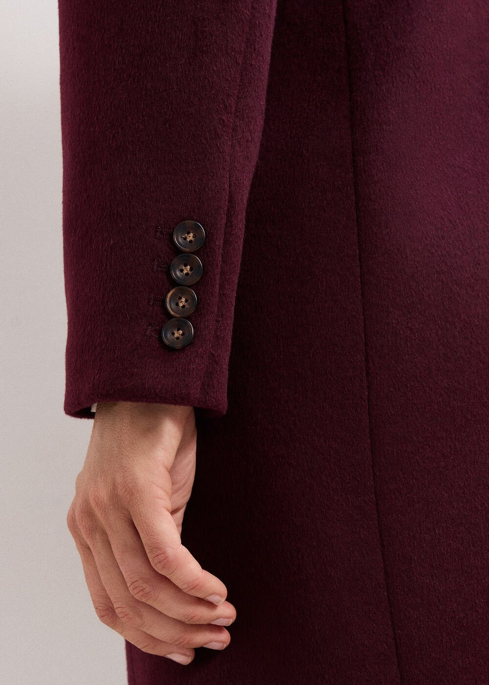 Lydia Wool Coat Burgundy