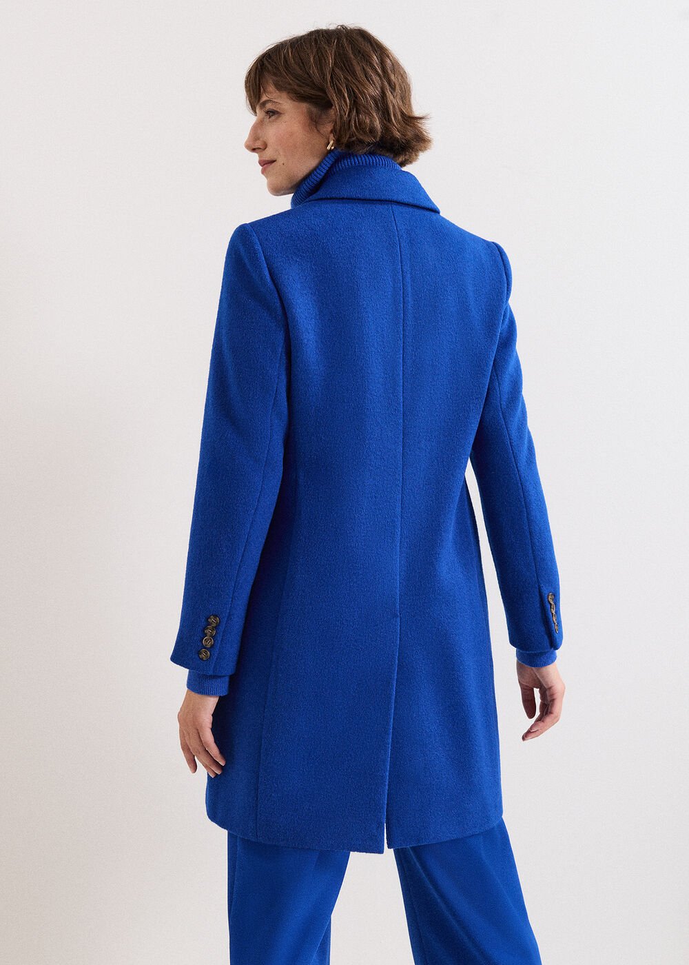 Lydia Blue Wool Coat Cobalt