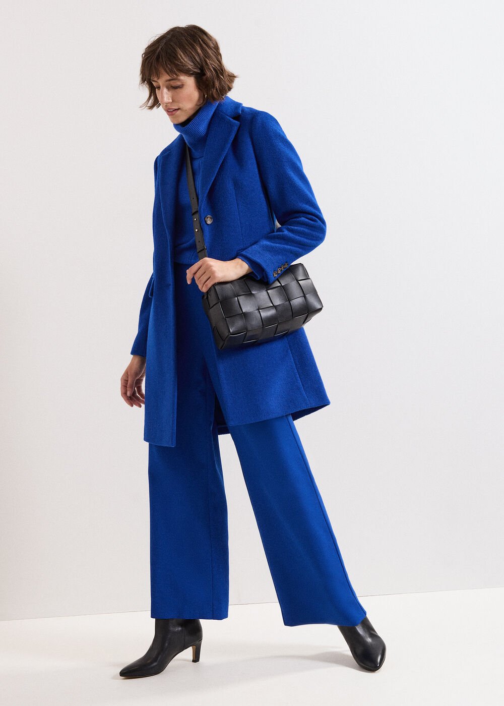 Lydia Blue Wool Coat Cobalt