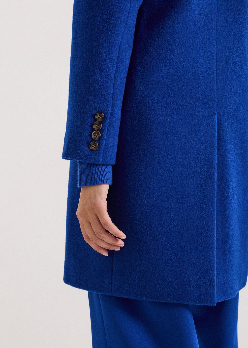 Lydia Blue Wool Coat Cobalt