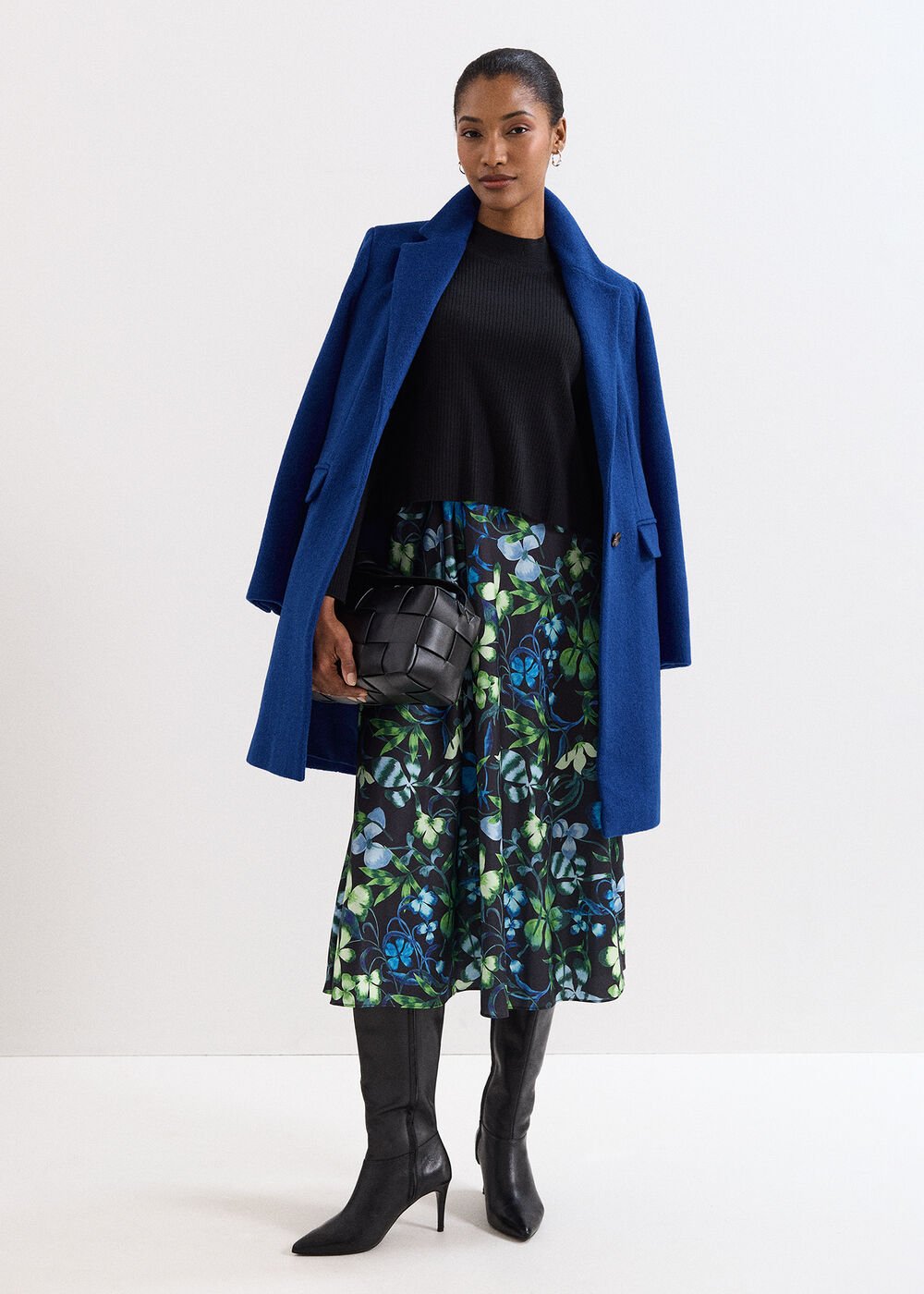 Lydia Blue Wool Coat Cobalt