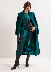 Lydia Long Wool Coat Teal