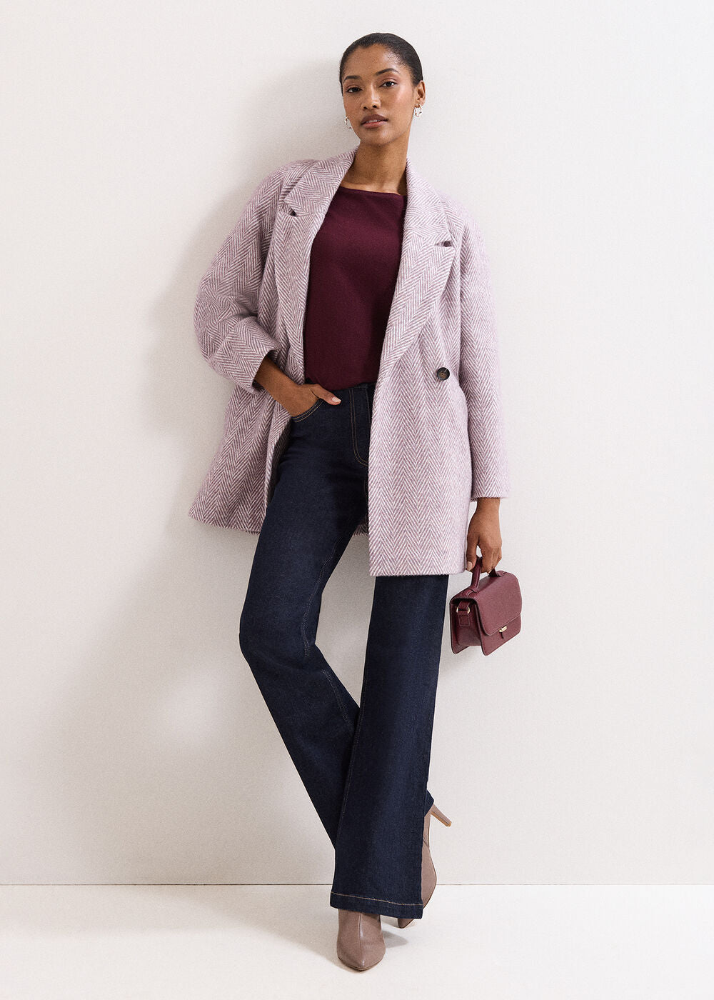 Niamh Wrap Coat Lilac