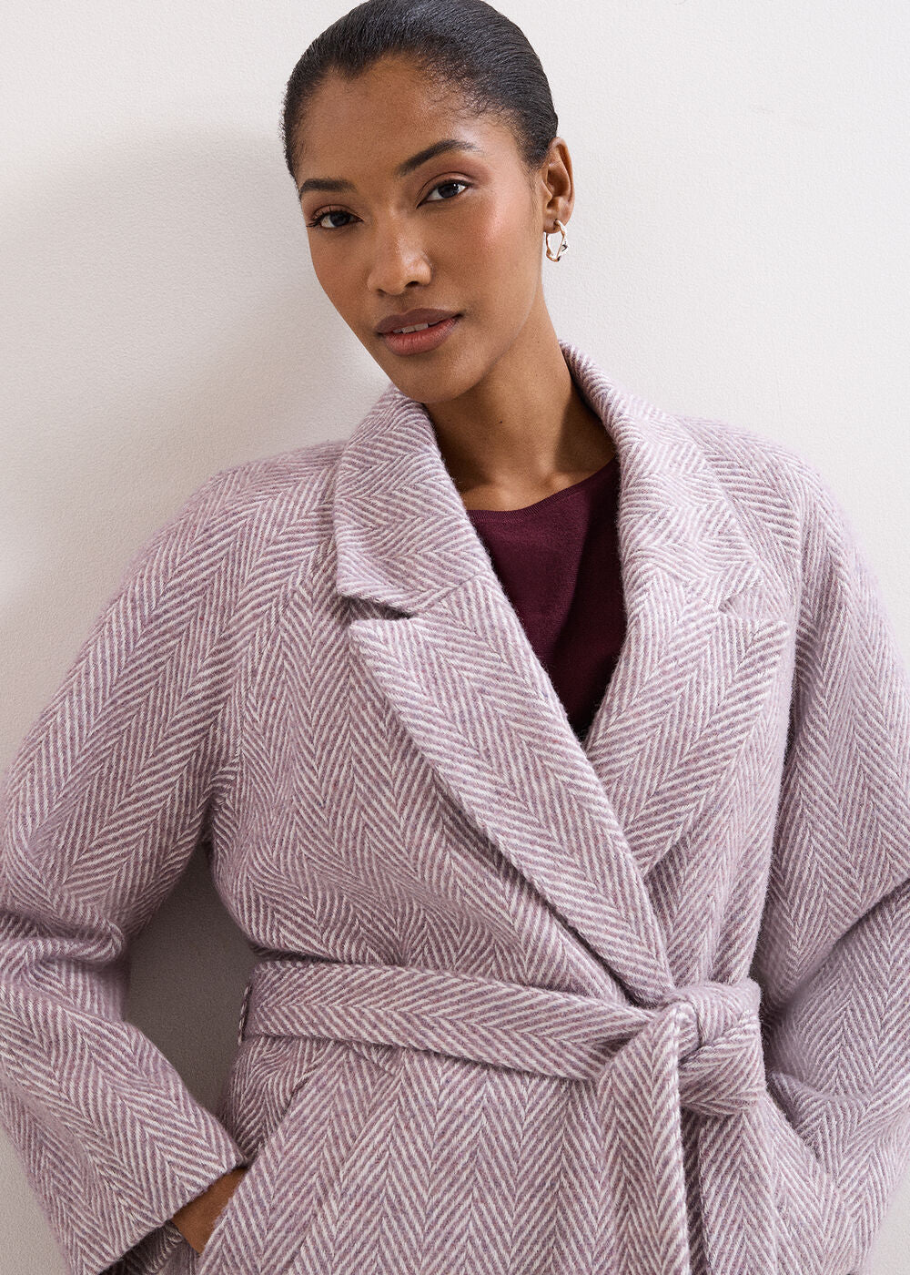 Niamh Wrap Coat Lilac