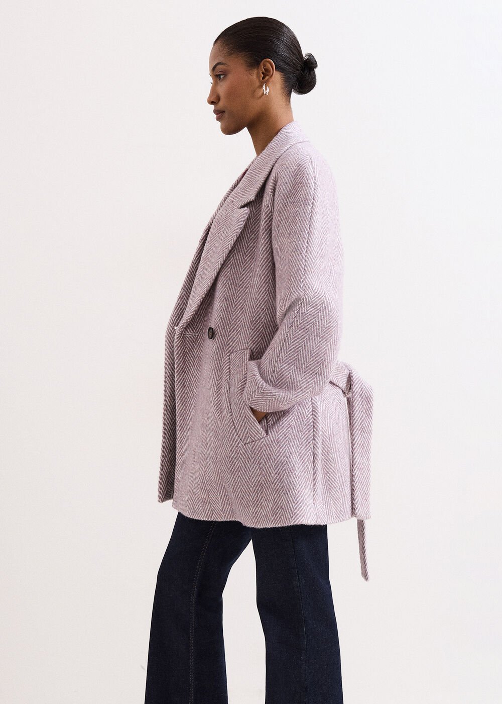 Niamh Wrap Coat Lilac