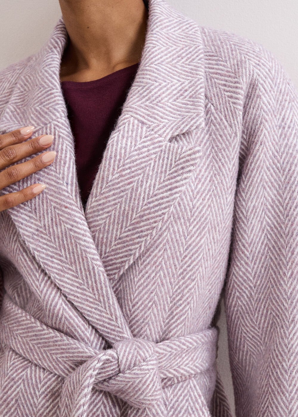 Niamh Wrap Coat Lilac