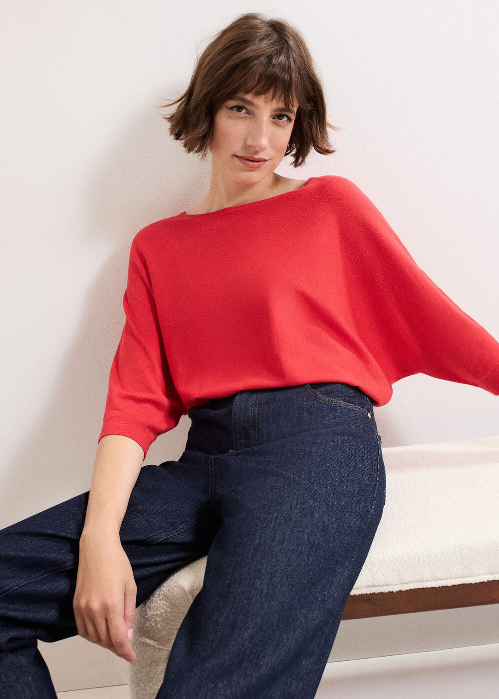 Cristine Knit Jumper Red