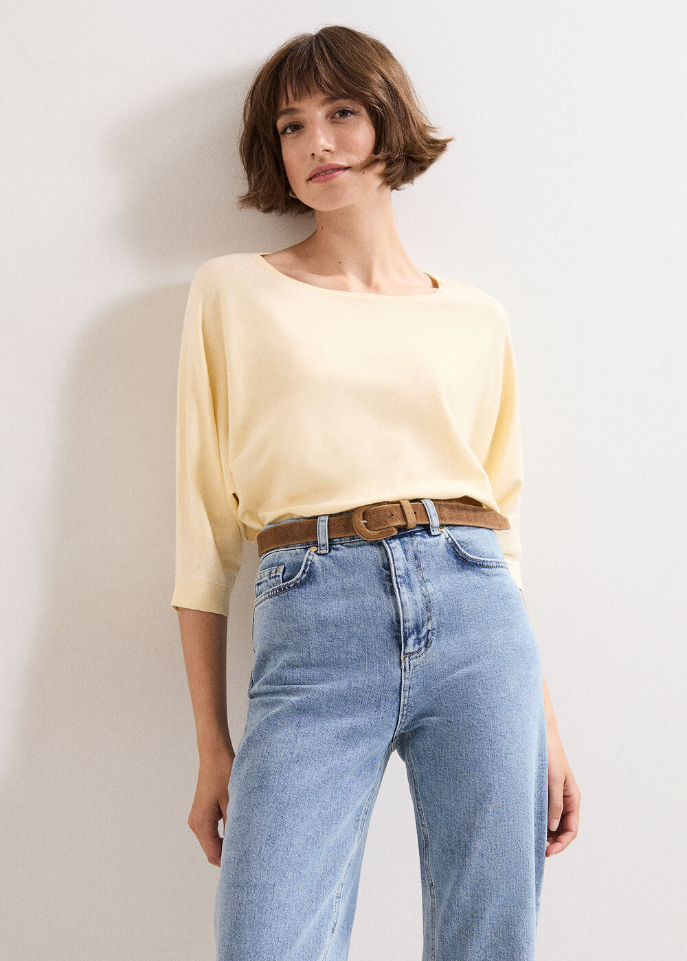 Cristine Knit Jumper Pale Yellow