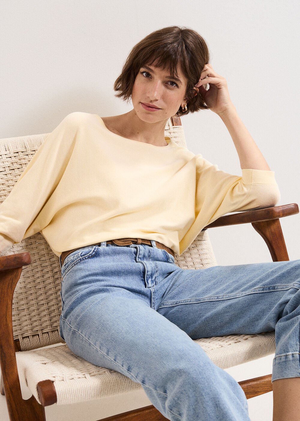 Cristine Knit Jumper Pale Yellow
