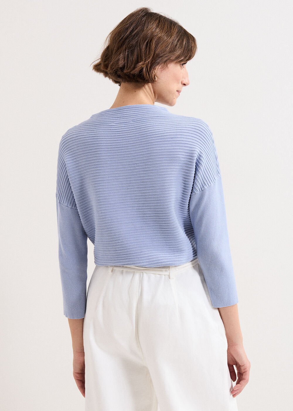 Elise Ripple Jumper Blue