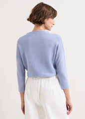 Elise Ripple Jumper Blue